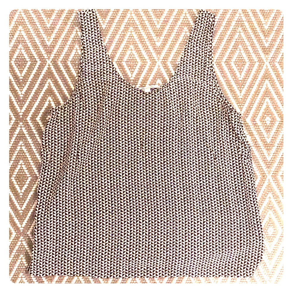 Silk Black and White Madewell Tank